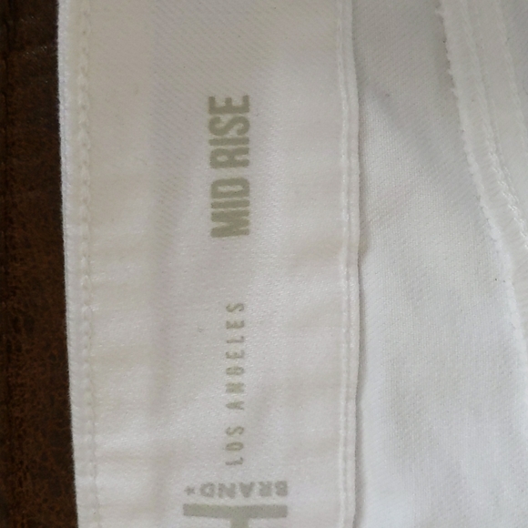 NEW Rewash Mid-Rise Midi Cuffed Shorts 1/25 White - Picture 10 of 16